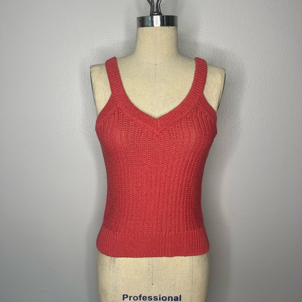 Madewell Knit Burnt Orange Strap Tank Top Shirt Size XXS New without Tags